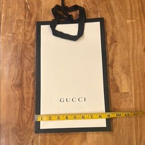 Gucci black/white shopping bag/tote